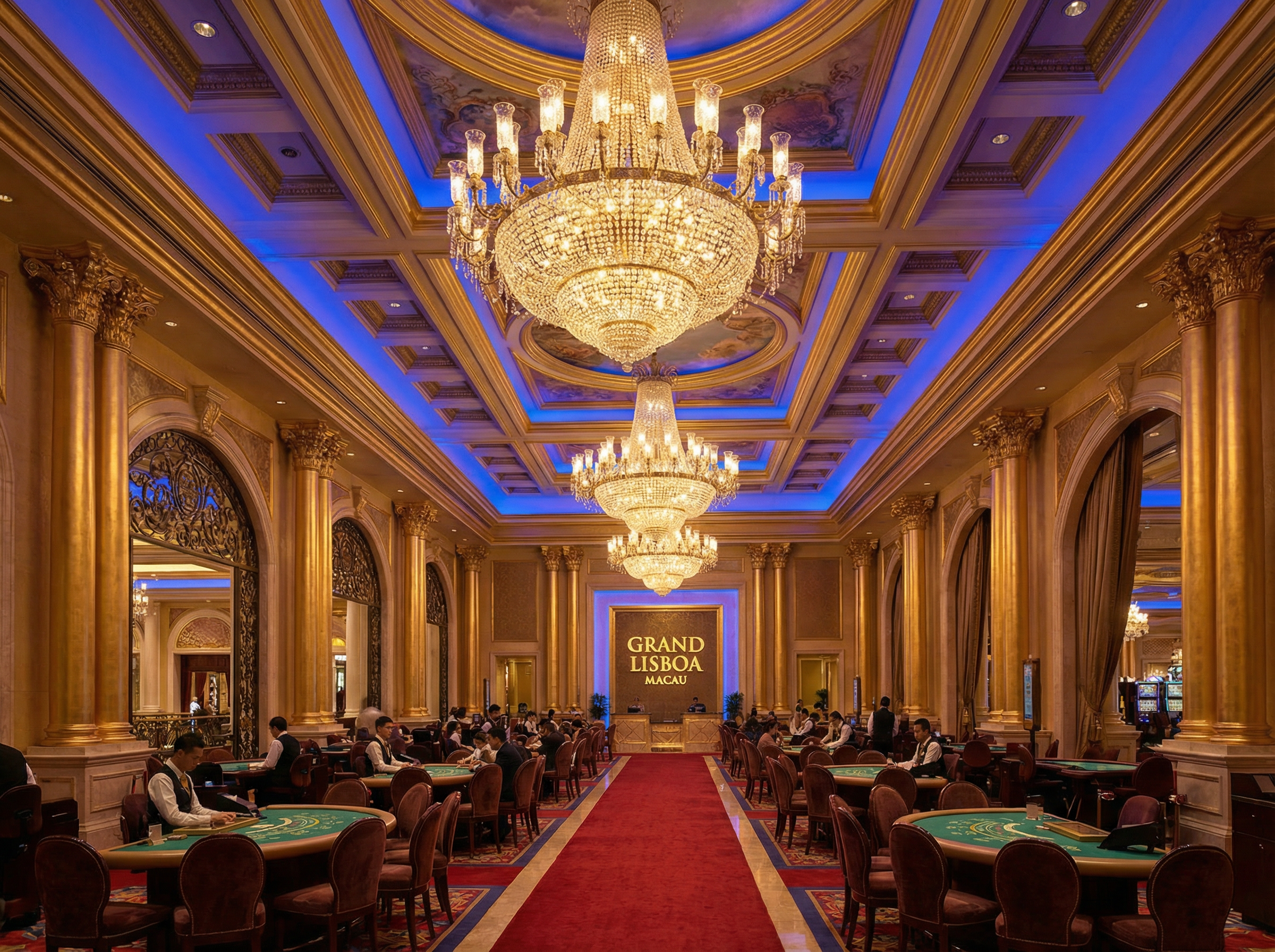 九州娱乐城 - 澳门赌场棋牌区域内景